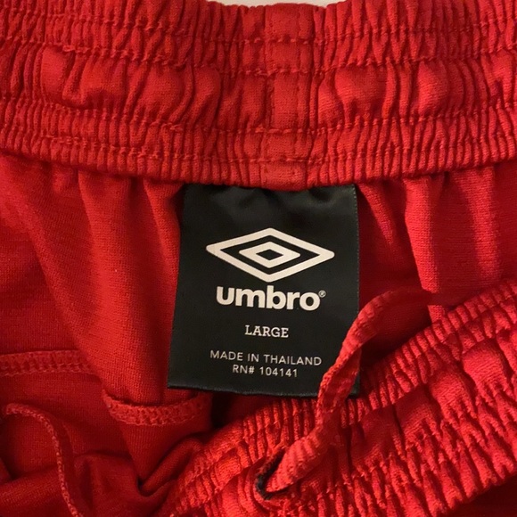 Men’s Red Umbro Athletic Shorts - Picture 2 of 3